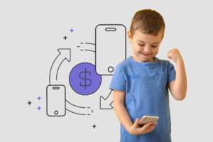 Young Child with a mobile device