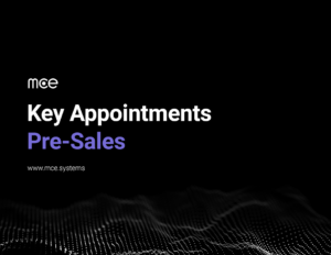 Image with the accompanying text: "MCE Key Appointments Pre-Sales'
